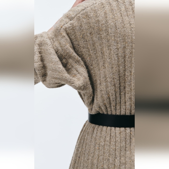 Zara * Long Cable knit coat cardigan - Picture 12 of 16